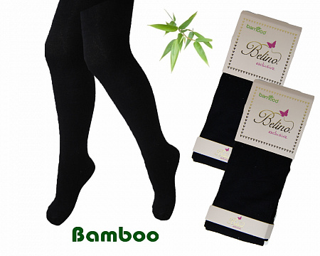 Колготки из бамбука черные для девочки  BELINO