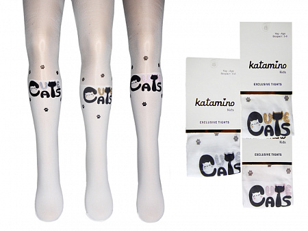 Колготки с рисунком капроновые для девочки  KATAMINO